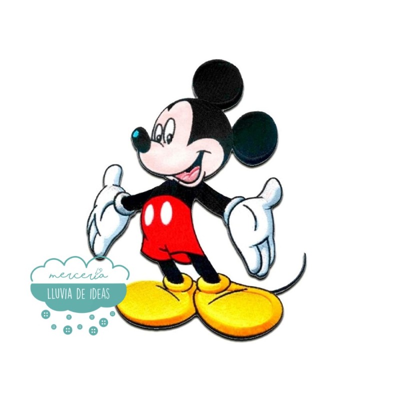 Parche bordado para Mickey 🌧️Mercería Lluvia Ideas