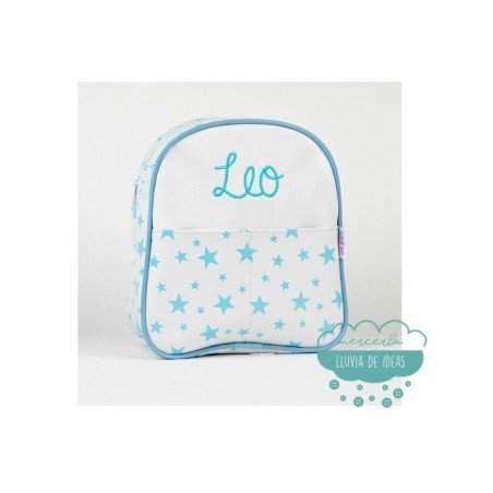 Mochila Estrellas azul infantil personalizada