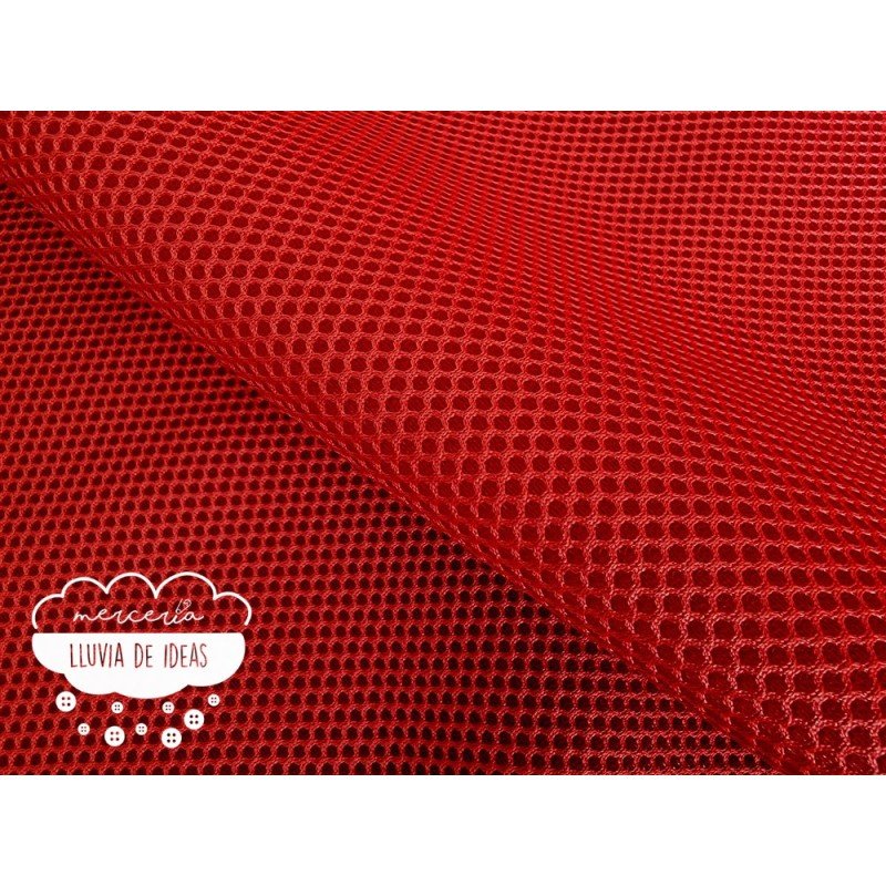 Tejido Mesh 3D Rojo