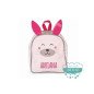 Mochila Conejito Rosa infantil personalizada