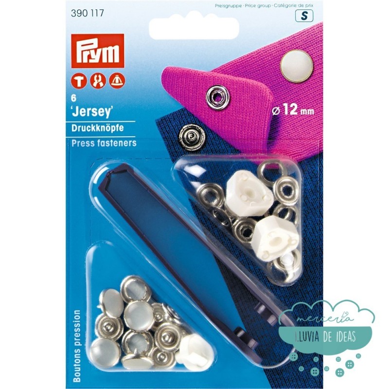 30 botones de presión de plástico Color Snaps 12.4 mm - Azul / Gris /  Blanco x1 - Perles & Co